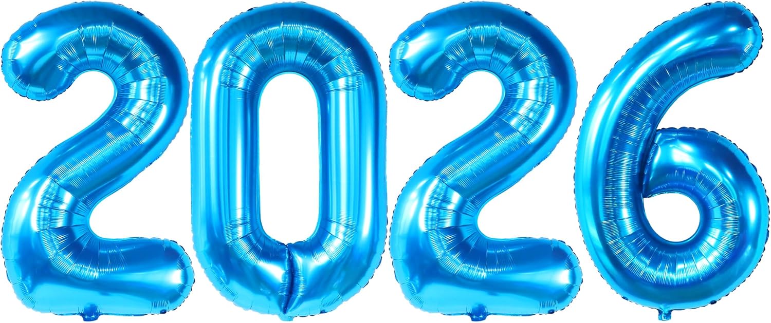Blue Graduation Decorations 2026 | Giant, 42 Inch, Foil 2026 Graduation Balloons Class of 2026 Decorations | Blue 2026 Balloons Number, Graduation Party Decorations | Prom Decorations 2026, Katchon