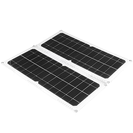 EXCLUZO Solar Panel Charger, 16.5x15.2in USB 5V Output Portable Solar Panel, for Outdoor Picnic Travel Camping