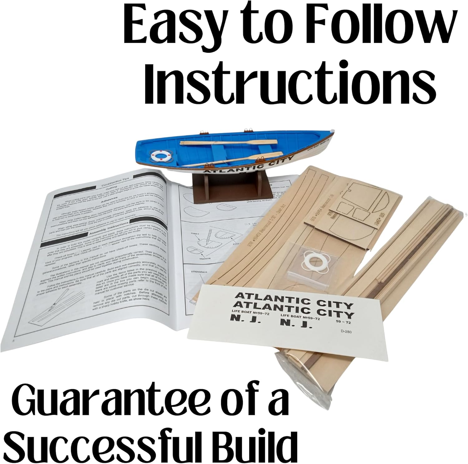 Midwest Sea Bright Dory 1:16 - Wooden Ship Model Building Kit for Adults