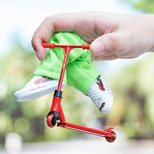 Miniatura 5 de Scooter de dedo, juego de scooter de dedo de aleación con scooters, zapatos de dedos, accesorios para tablero de dedos para movimiento de la punta