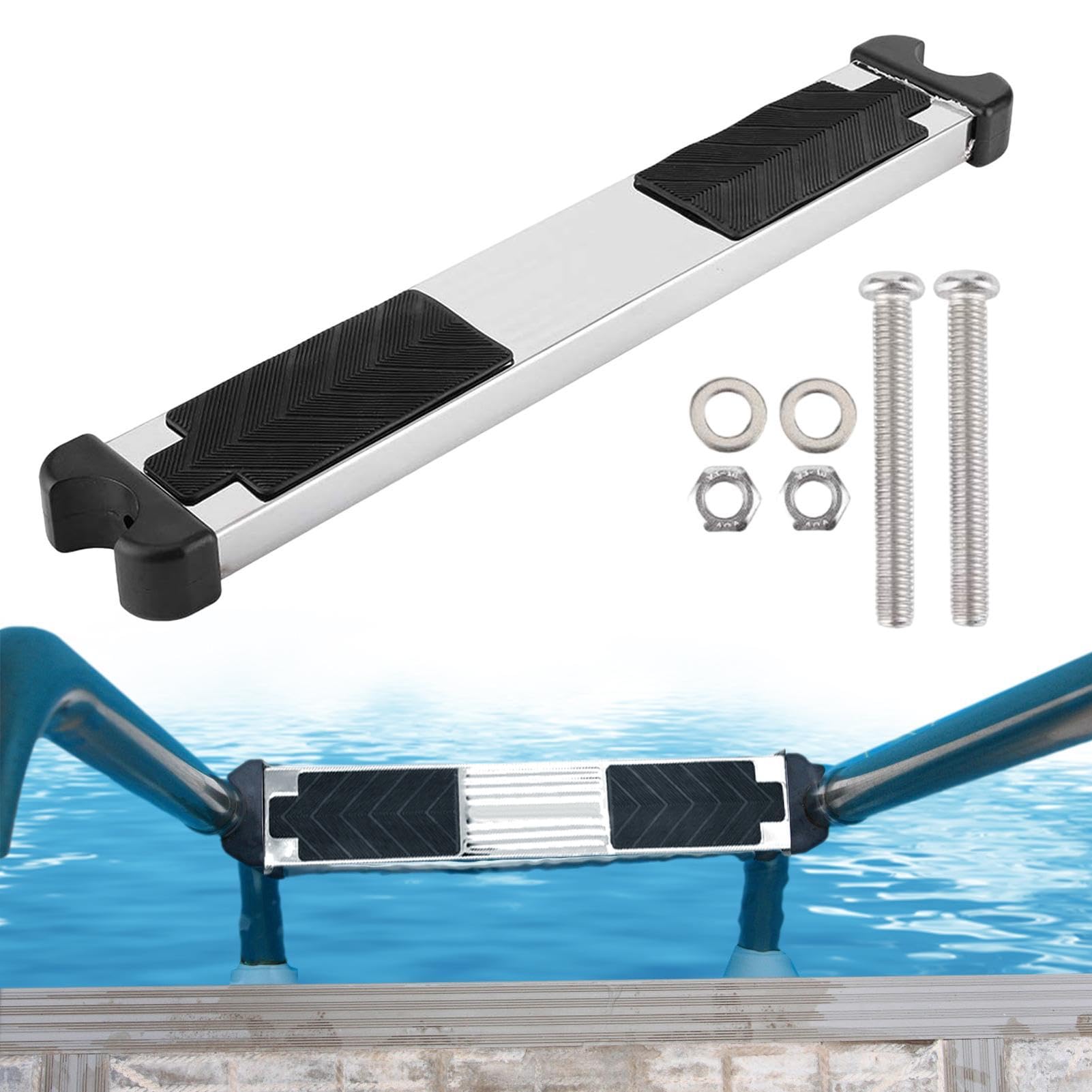 Marche de rechange pour échelle de piscine en acier inoxydable, échelons de rechange pour échelle de piscine, échelons de piscine avec vis de rechange, pédales de piscine pour accessoires de rechange