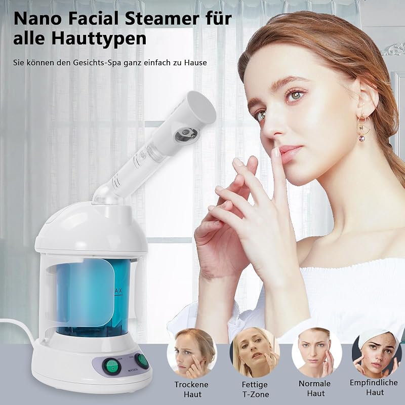 TaFoyu Nano Ionos Arcgőzölő Professzionális Párásító Pórusnyitó Készülék Arcápolás Otthoni Spa Minden Bőrtípusra