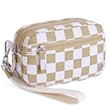 POIUGOYA Small Nylon Crossbody Bags for Women,RFID Wristlet Purse Built in Wallet, 4 Zipper Crossbody Wallet Phone Organizer
