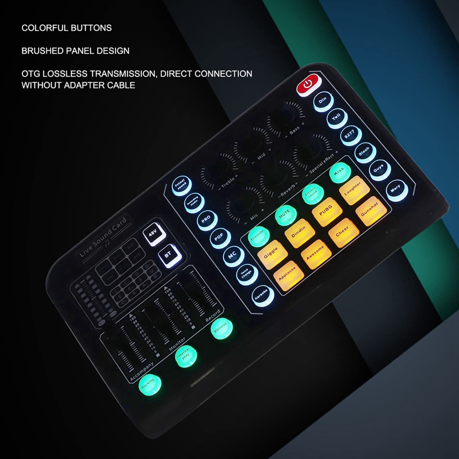 Amazon.com: Live Sound Board Colorful Buttons, DSP Chip Channel