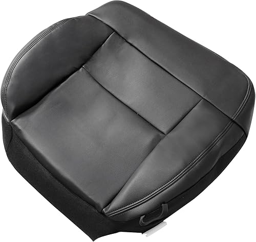 Miniatura 5 de Priprilod Funda de repuesto de cuero negro para parte inferior del lado del conductor y del pasajero, parte superior inclinada y cojín de espuma