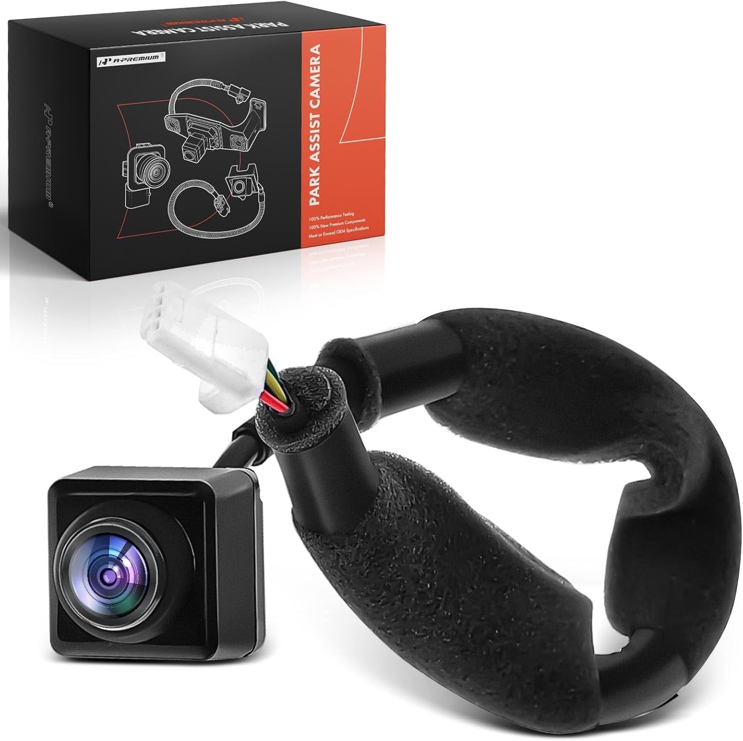 A-Premium Park Assist Camera Rear View Backup Reverse Camera Compatible with Select Nissan, Infiniti Models - 2016-2020 Pathfinder, 2016-2020 QX60 - Replace# 284423JA3C