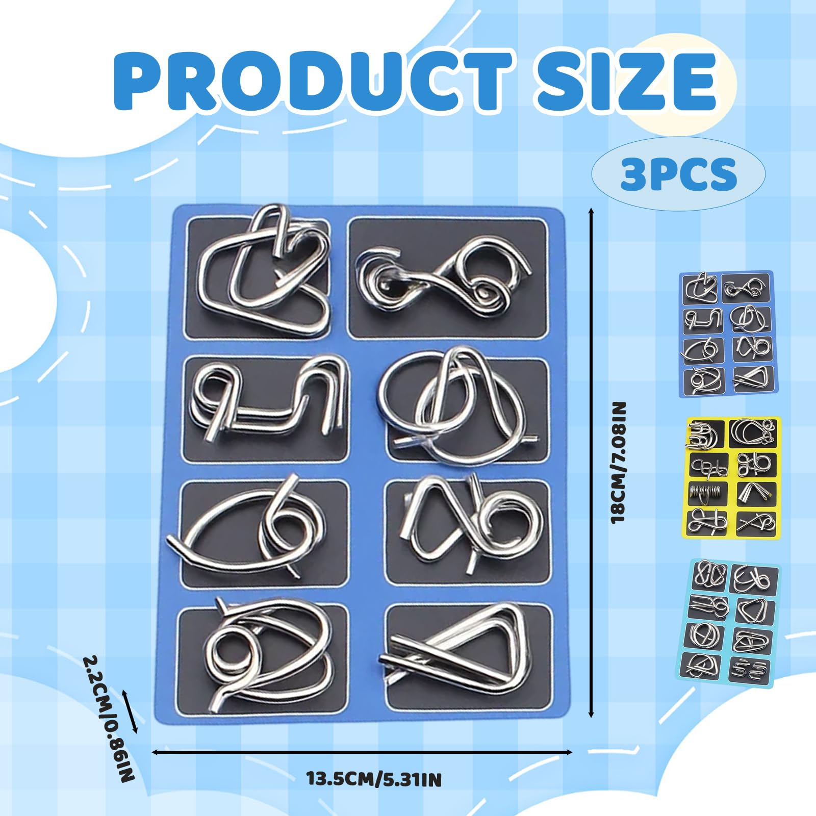 Metal Puzzles for Adults 24 Pack Brain Teaser Puzzles Set including Educational Toys for Kids and Adults Perfect for Family Game Nights and Travel Entertainment - Image 2