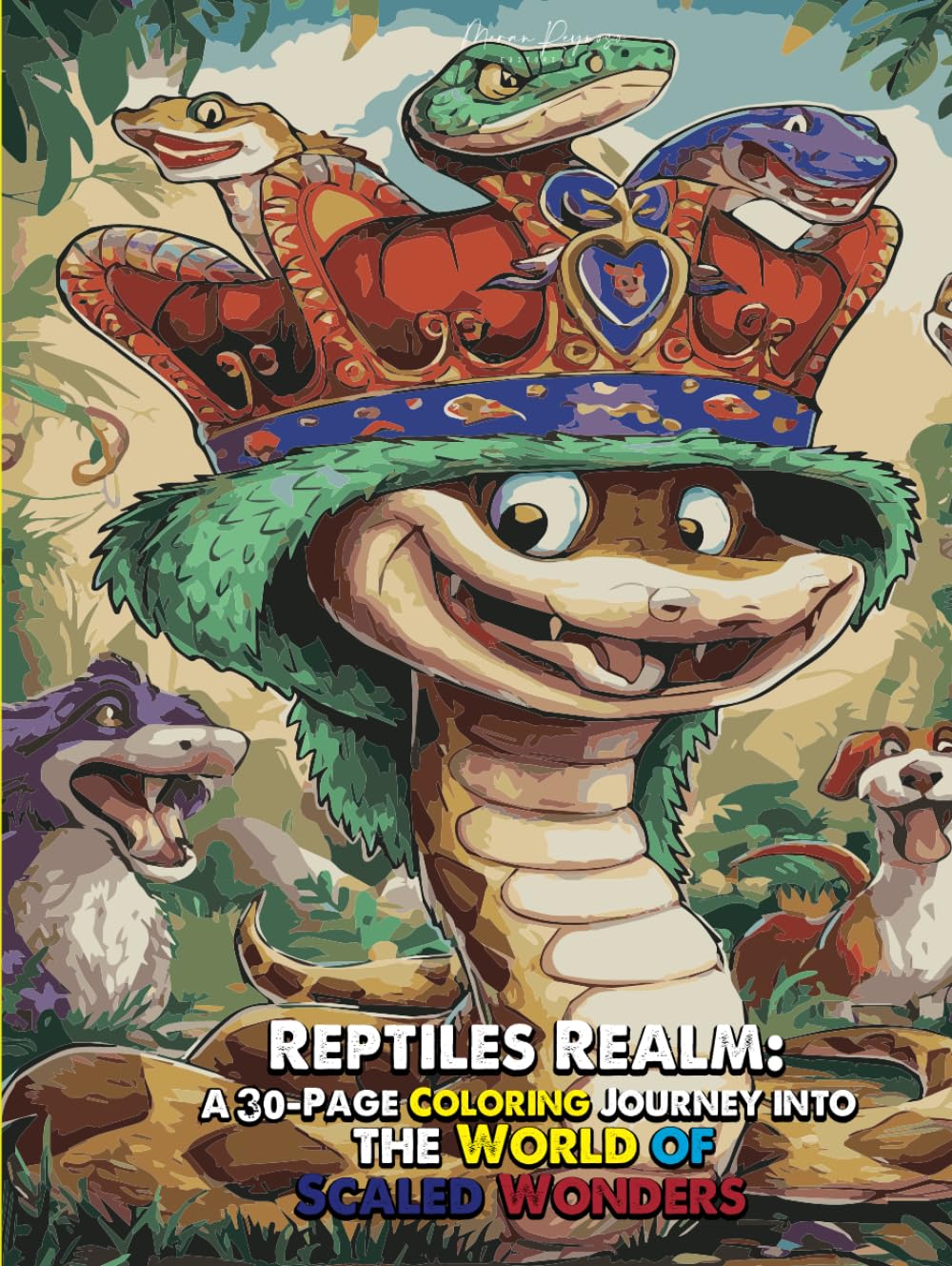 Livre de coloriage Reptiles Realm pour s'évader et se détendre à la maison le week-end