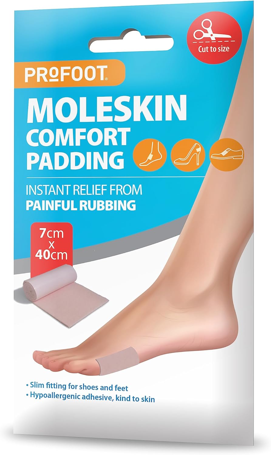 Profoot Moleskin Roll Instant Relief for Painful Rubbing Ideal for