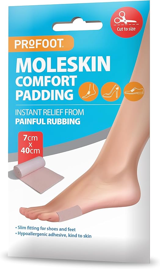 Profoot Moleskin Roll Instant Relief for Painful Rubbing Ideal for