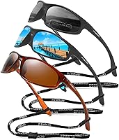 Vista 45 de Gafas de sol deportivas polarizadas para hombres, ciclismo, conducción, pesca, protección UV400 Marco negro mate A2/lente gris
