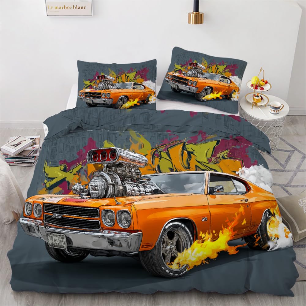 Parure de lit moto rétro pour chambre d'ado et passionné de mécanique