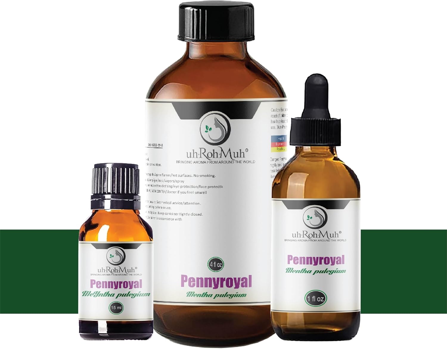 Pennyroyal Essential Oil – 100% Pure Steam Distilled from Mentha pulegium | Fresh Minty Aroma for Aromatherapy & Massage | Undiluted | Top Note | Natural Therapeutic Grade | from Morocco | 4 Fl Oz