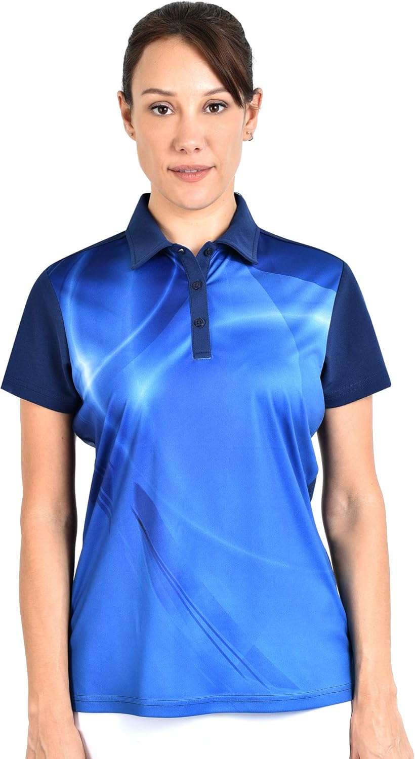 SAVALINO Women's Bowling Shirts Professional Polo Shirt
