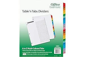 Table 'n Tabs A-Z Dividers