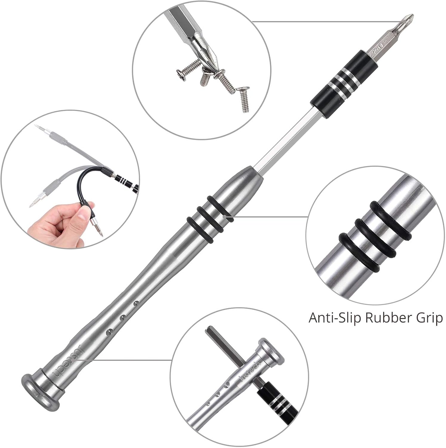 122 in 1 Precision Screwdriver Set Justech Magnetic Driver Kit Professional Electronics Repair Tool Kit for Repairing PC MacBook Pad Laptop Watch Glasses Smartphone