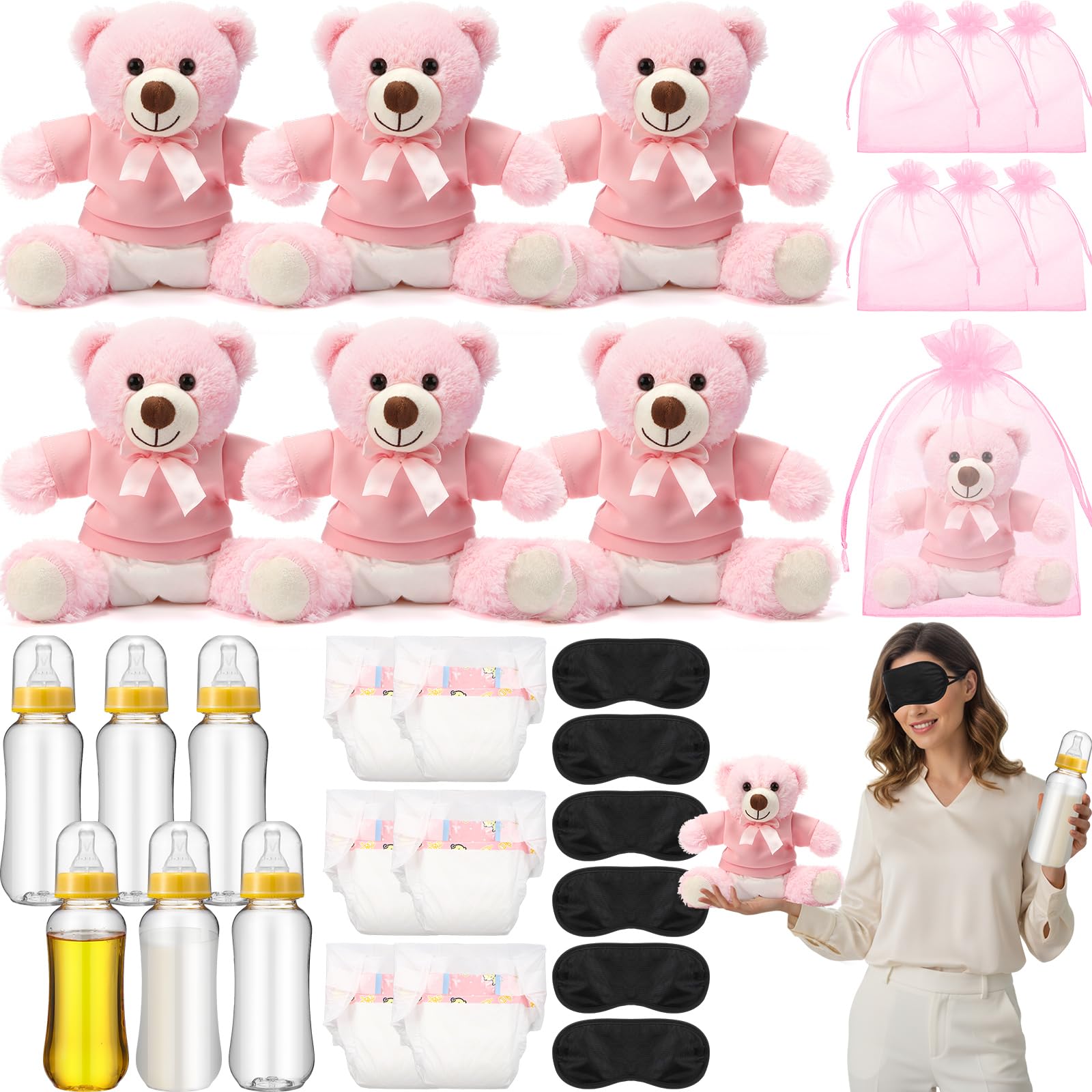 Photo 1 of Soulchen Bear Blindfolded Diaper Baby Shower Game Set