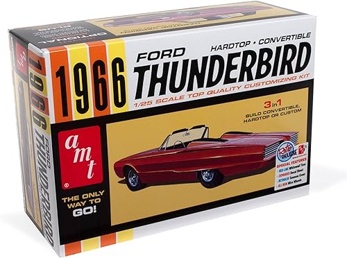 Vista 62 de AMT Round 2 1967 Ford Mustang GT Fastback Kit de modelos a escala 1:25, cromo (AMT1241)