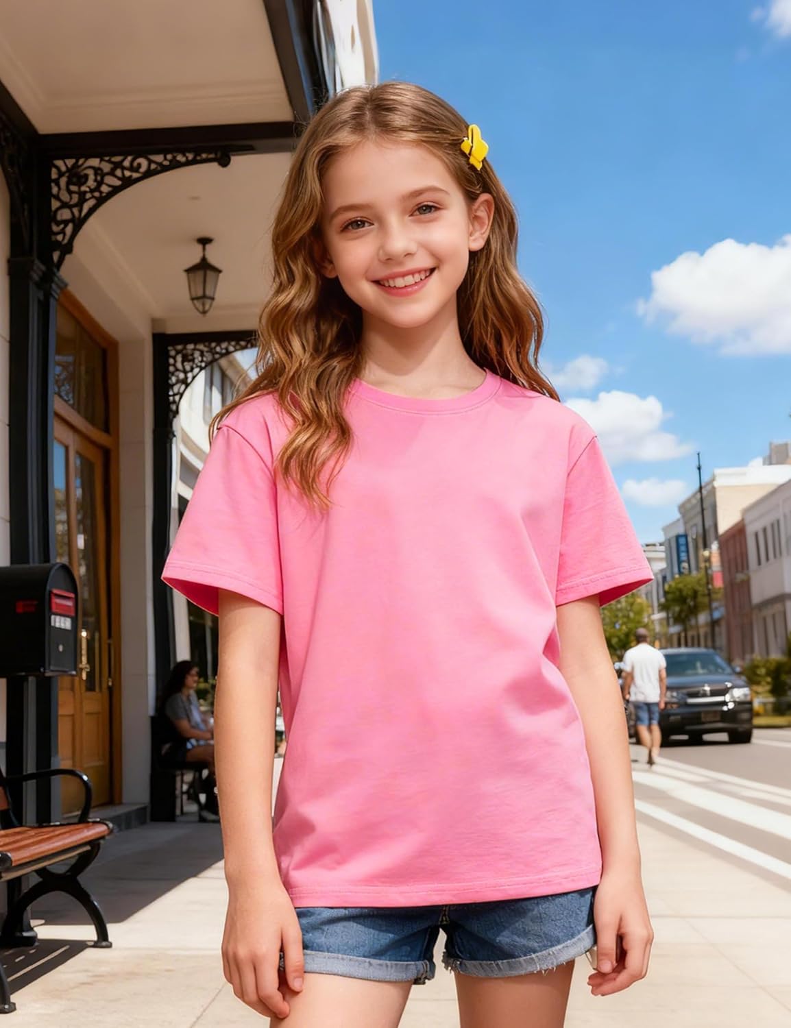 Girls Short Sleeve T-Shirts Oversize Top Shirt for Tween Girl Trendy Clothes Size 5-14 Years - Image 3