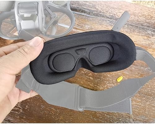 Miniatura 3 de MINGCHUAN Funda de protección para lentes compatible con gafas DJI 2 almohadillas de espuma esponja almohadillas para ojos cómodas juego negro