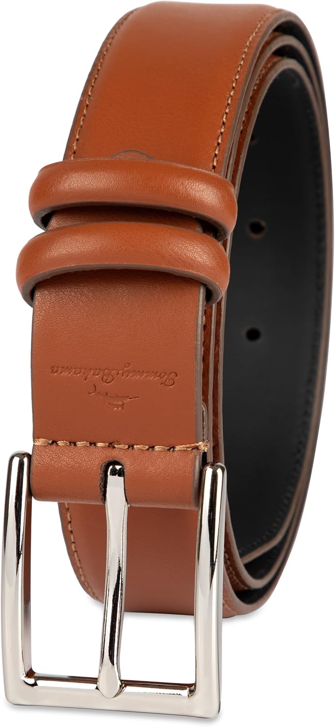 Tommy Bahama Men's Leather Dress Casual Belt, Everyday Style for Work & Weekend