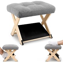 Foot Rest Under Desk 3-Level Adjustable Under Desk Footrest w/Non-Slip EVA & Floor Pads Ergonomic Wooden Foot Stool for Posture & Leg Relief - Ideal for Office Workers Gamers Home Use
