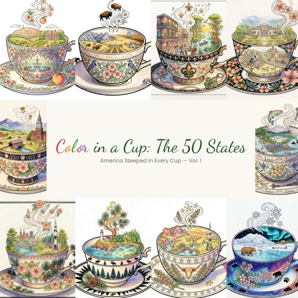 Color in a Cup : The 50 States: America Steeped in Every Cup - Vol. 1 (Color in a Teacup)