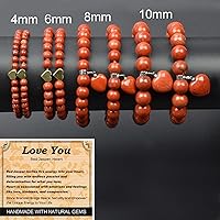 Vista 314 de MASSIVE BEADS Pulsera elástica de yoga hecha a mano con piedra natural, cristal curativo, energía, regalos para adultos unisex de 0.157 in, 0.236