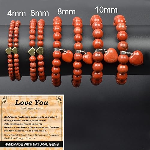 Vista 314 de MASSIVE BEADS Pulsera elástica de yoga hecha a mano con piedra natural, cristal curativo, energía, regalos para adultos unisex de 0.157 in, 0.236