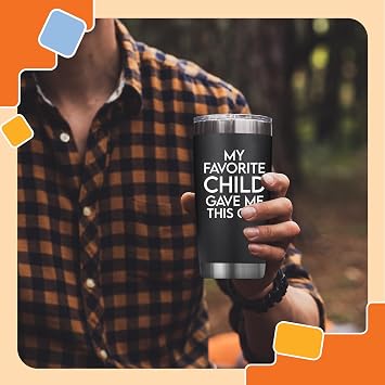 NewEleven Fathers Day Gift For Dad - Birthday Gift For Dad From Kids - Birthday Present Ideas For Father, Husband, New Papa, Bonus Father From Daughter, Son - 20 Oz Tumbler