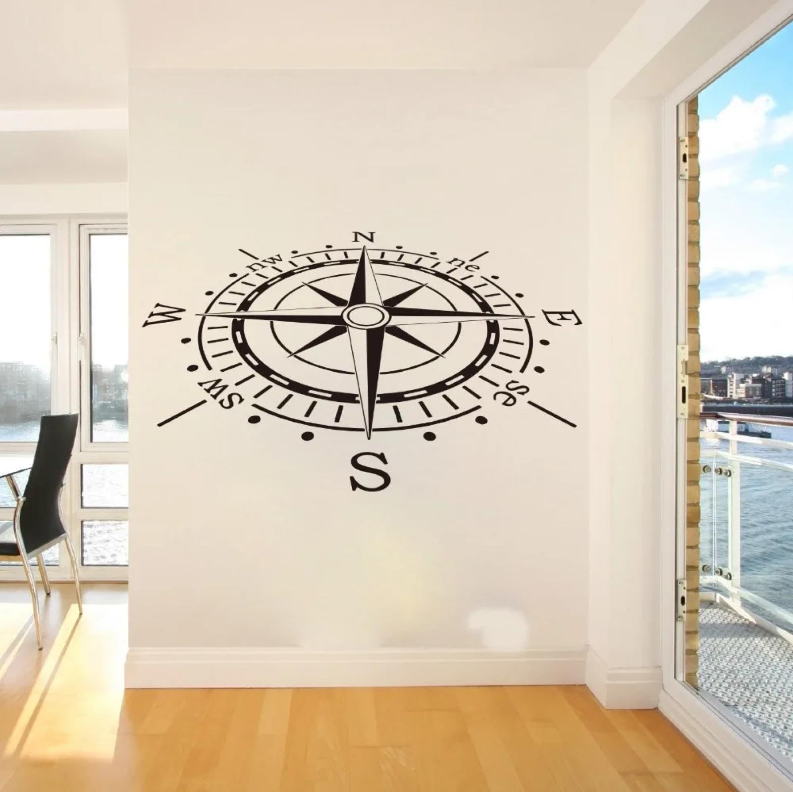 YOUOUSI Compass wall Decals for Offices, Schools, Teachers, Children's Rooms, playrooms, and Other Home Decorating Art.