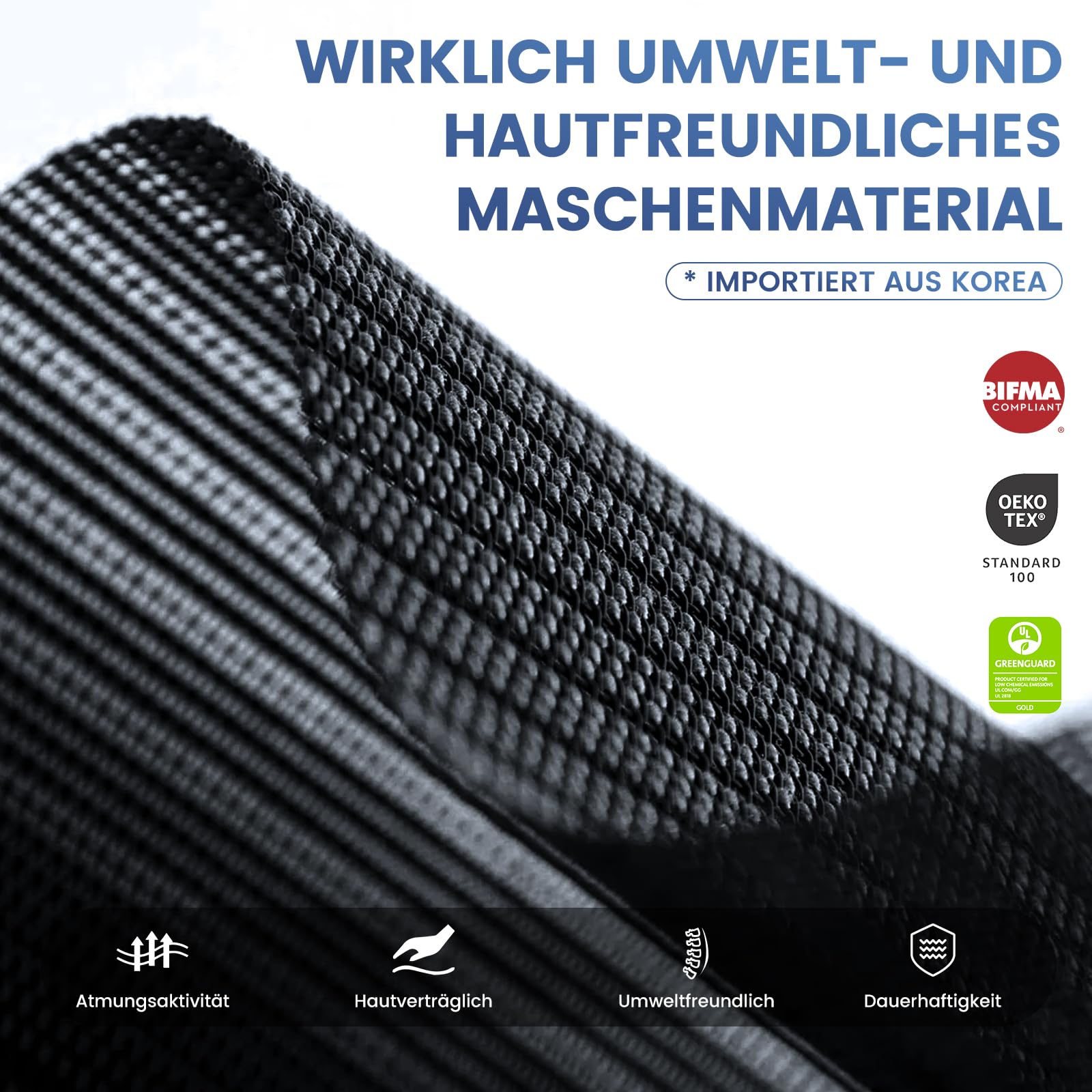 COLAMY XK01 Atlas Chefsessel Ergonomischer Netz‑Bürostuhl mit hoher Rückenlehne, Verstellbarer Kopfstütze & 4D‑Armlehnen, Schiebesitz… – Ansicht 5