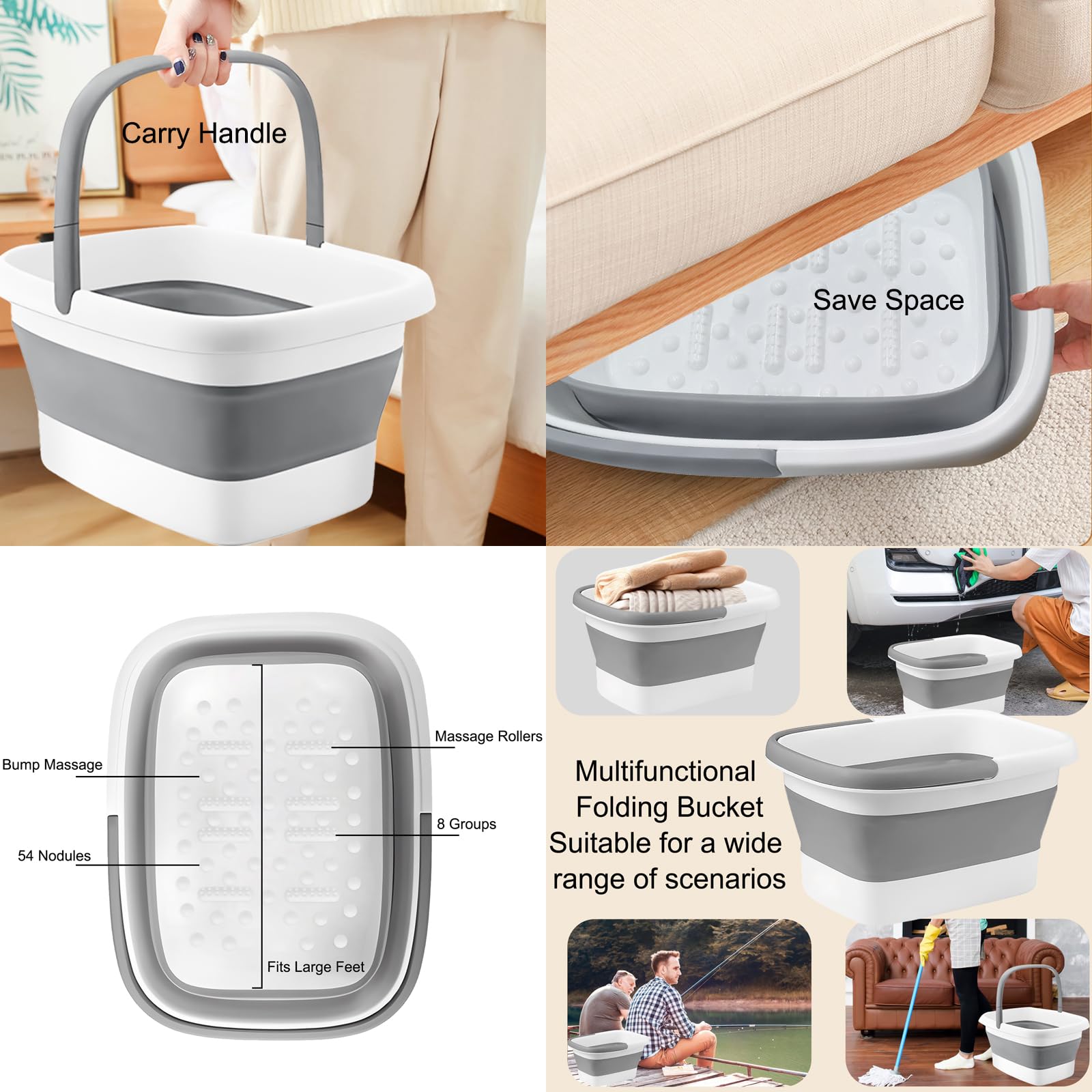 Lanwexy Bath Foot Bombs, 16 Pack Foot Soak with Bath Salt and Tea Tree Oil. Organic Natural Handmade Aroma Pure Essential Oil Bubble Foot Balls for Feet Callus, Dry Cracked, Stubborn Feet Odor Scent.: Foot Bath Basin + 16 PCS Foot Soak