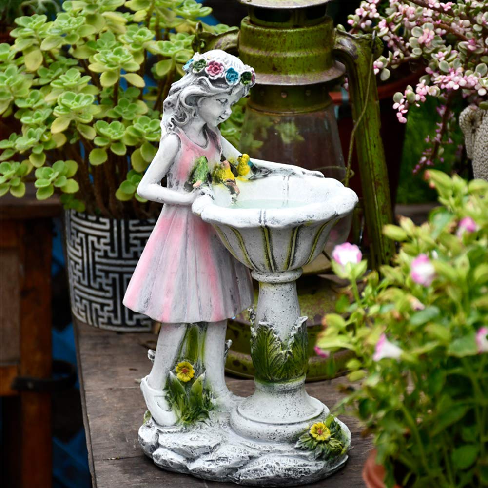 Statua Fata Da Giardino Con Luce Solare, 21.5 Cm, Resina, Moderna, CAN