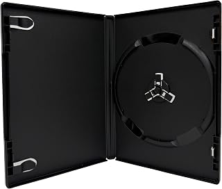 Ultra Premium Standard Black Single DVD Cases 14mm - Heavy Duty 76g Each, 100% Virgin Polypropylene Material, Durable Disc Storage (Pack of 100)