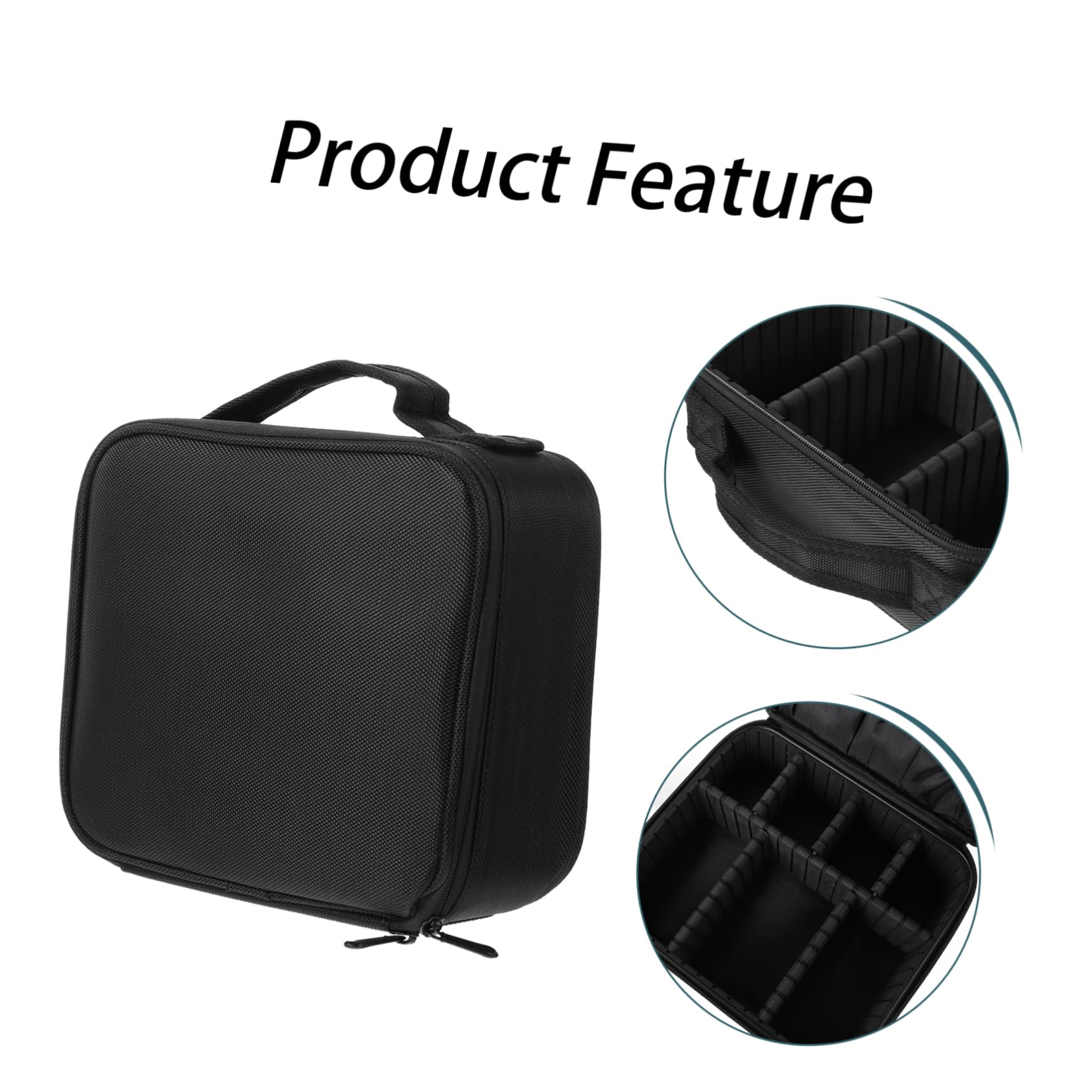 Trousse de Toilette de Voyage Multicouche, Nylon Noir, Portable