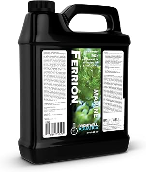 Brightwell Aquatics Ferrion Concentrated Iron Supplement for Macroalgae, Coralline Algae & Reef Plants Supports Coral Health Ideal for Marine Systems, 2L