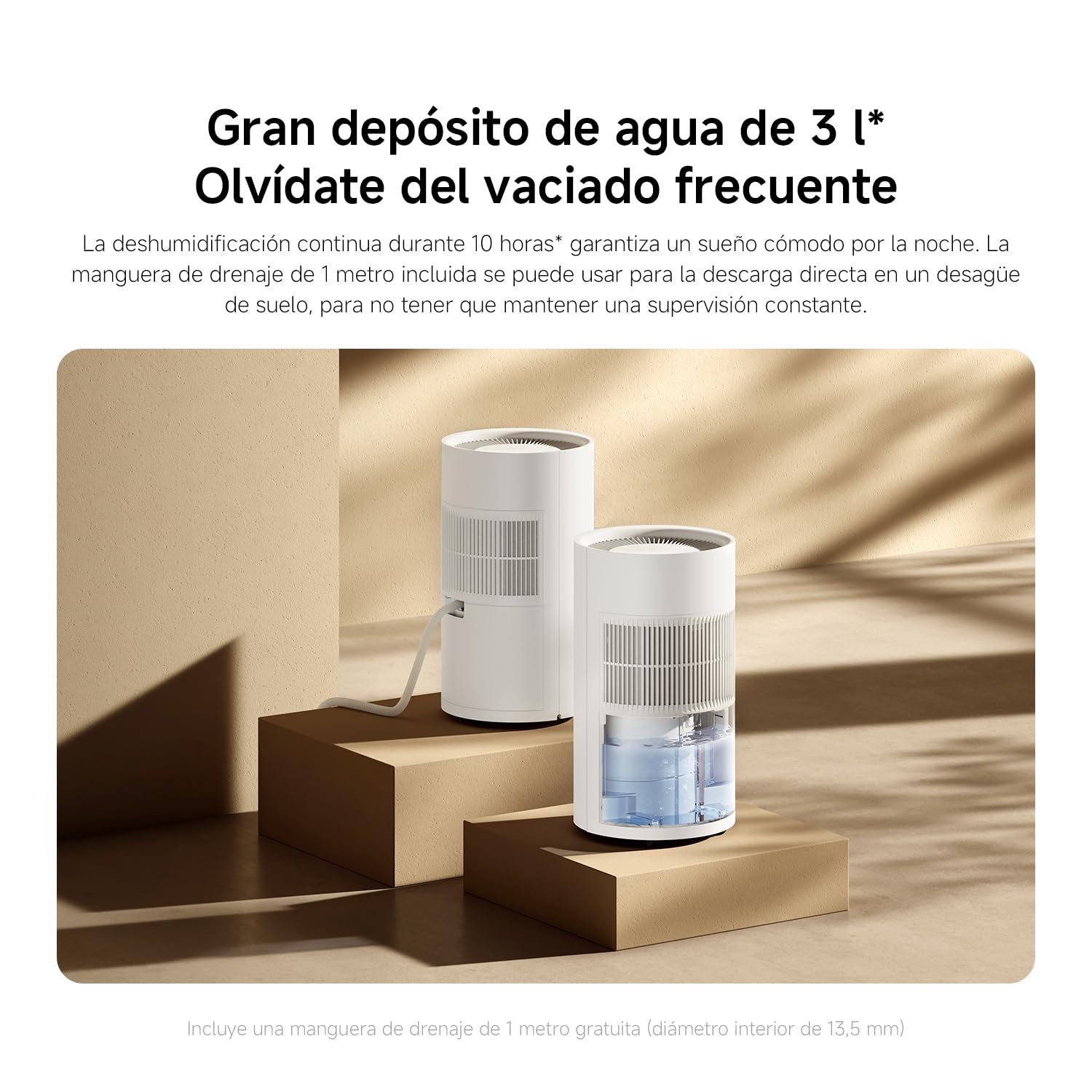 Xiaomi Smart Dehumidifier 13L, Deshumidificador Eléctrico Silencioso | Deshumidificador inteligente 13L/día con modo ropa y modo noche de 34dB. Deshumidificador de interiores para el hogar.