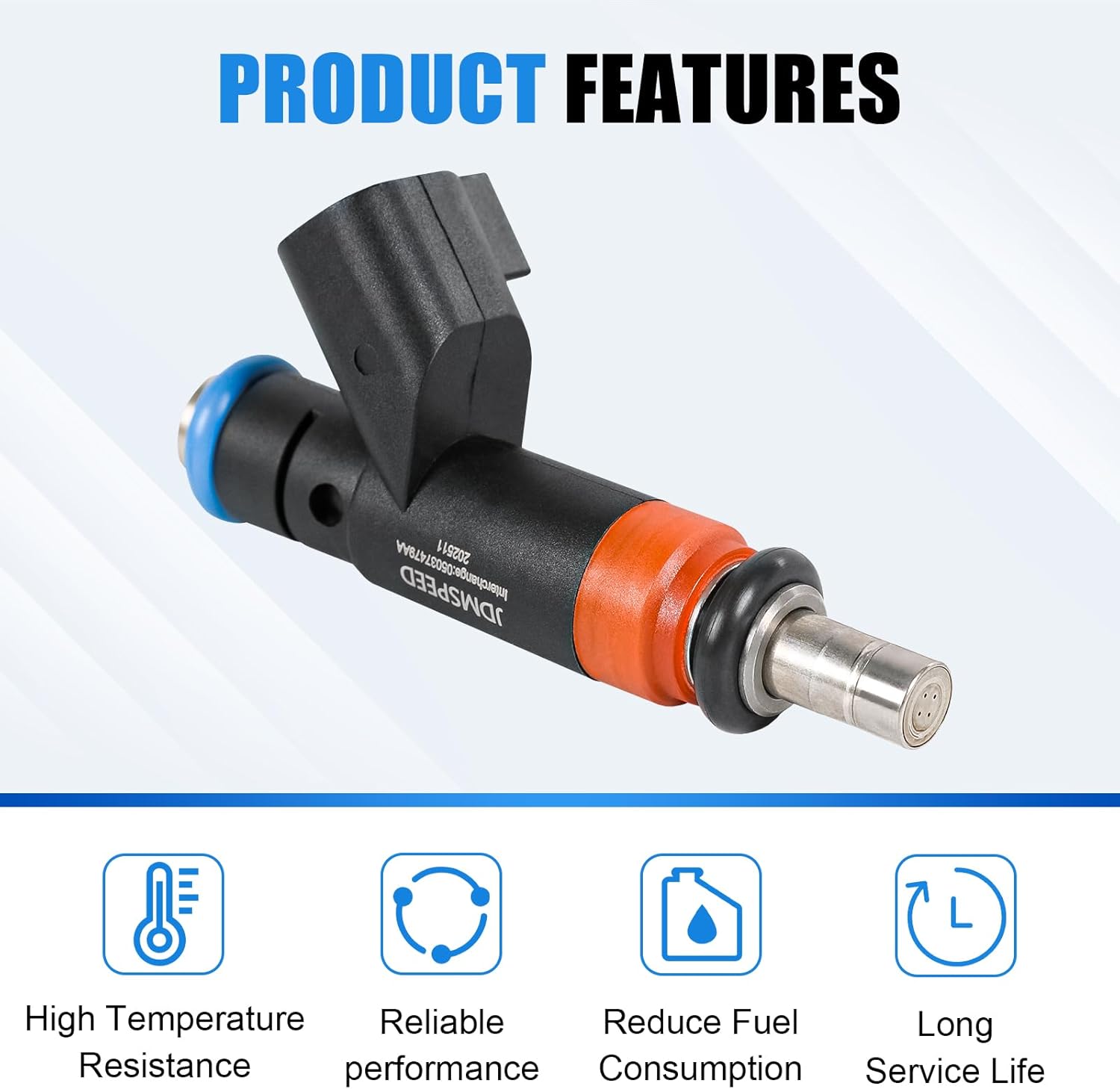 FJ732 Fuel Injectors Compatible with Hemi 5.7L 6.1L Compatible with 2011-2018 Ram 1500 2500 3500 2006-2019 Dodge Charger 2009-2019 Durango 2005-2008 Magnum 2006-2019 Jeep Grand Cherokee 4 Holes 8 PCS