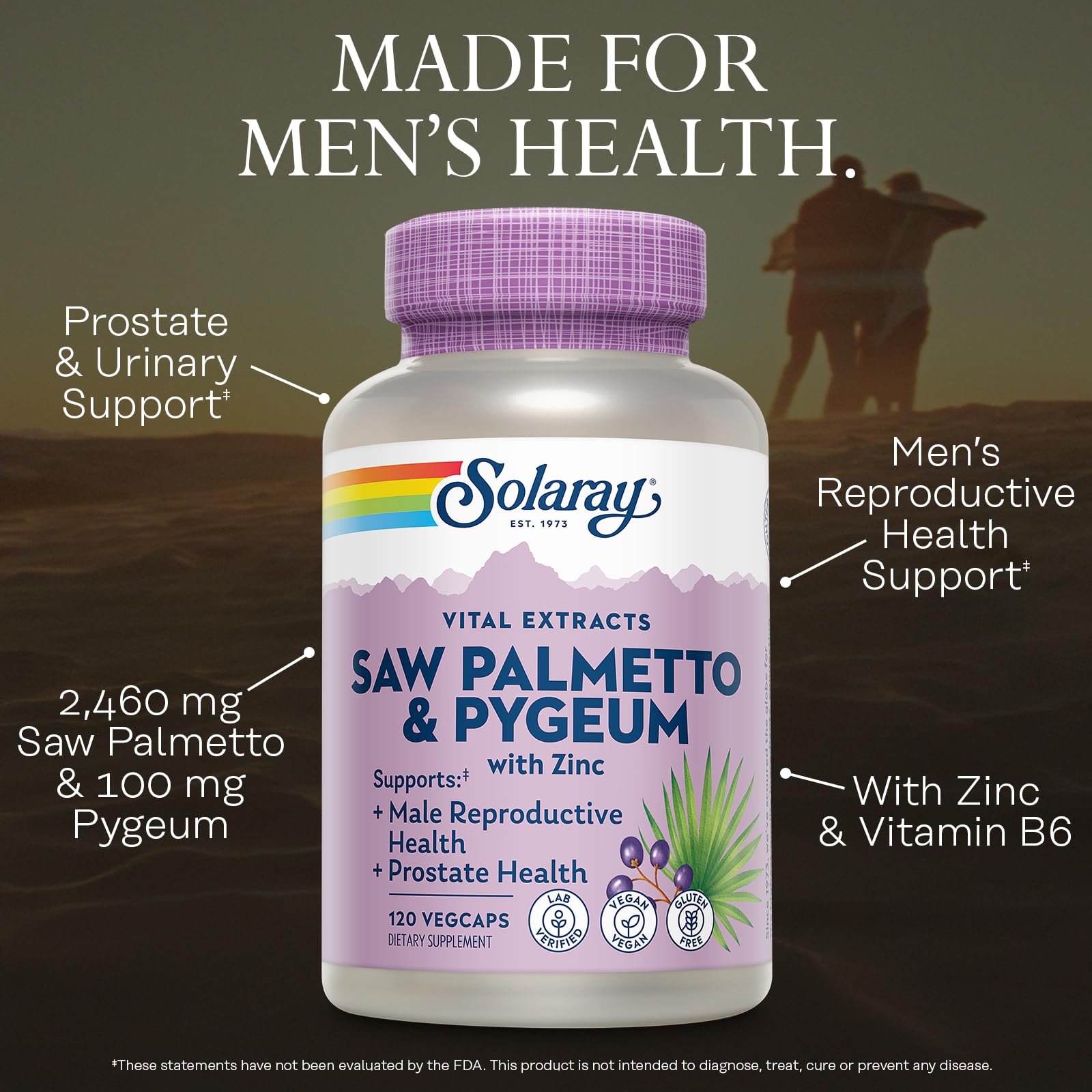 SOLARAY Saw Palmetto & Pygeum | 120 VegCaps — Amazon image 3