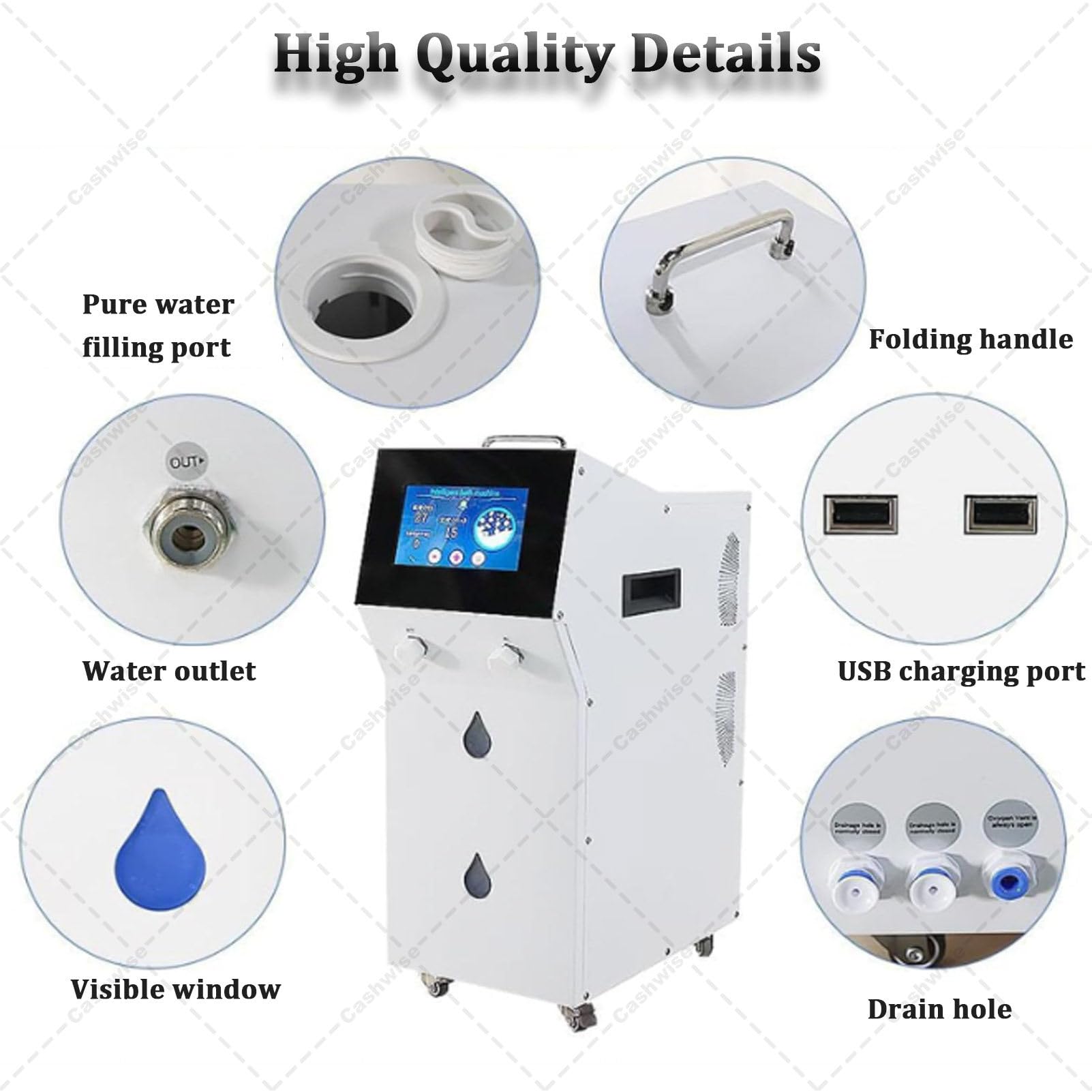Wasserstoff-Spa-Bademaschine, 5000 ml H2-Gasgenerator für die Gesundheit der Haut, 2000–3000 ppb wasserstoffreiches Wasser, Heimgebrauch, Körpertherapie