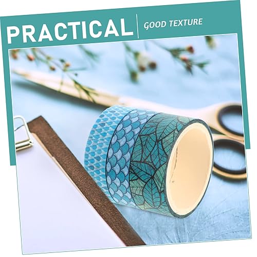 Miniatura 5 de STOBOK 12 rollos de cinta de bolsillo de Japón pegatinas de papelería suministros de papelería decoración retro decoración de Halloween pegatinas de