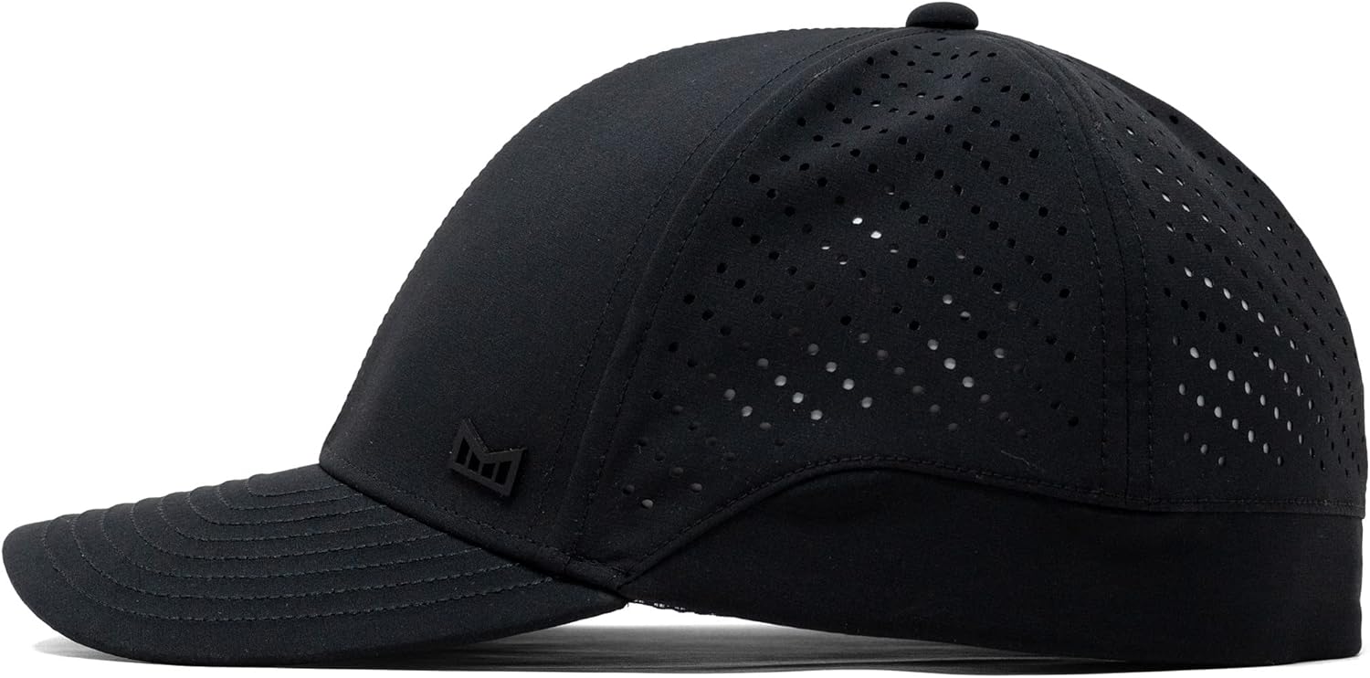 melin MFLX Hydro, Black, Men's Performance Fitted Hat, Water-Resistant Baseball Caps for Men & Women, Golf, Running, or Workout Hat, Small - Image 3