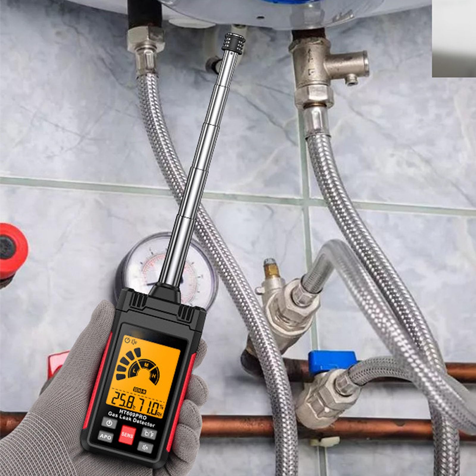 Alomejor Rilevatore di Gas Combustibile con Doppio Allarme