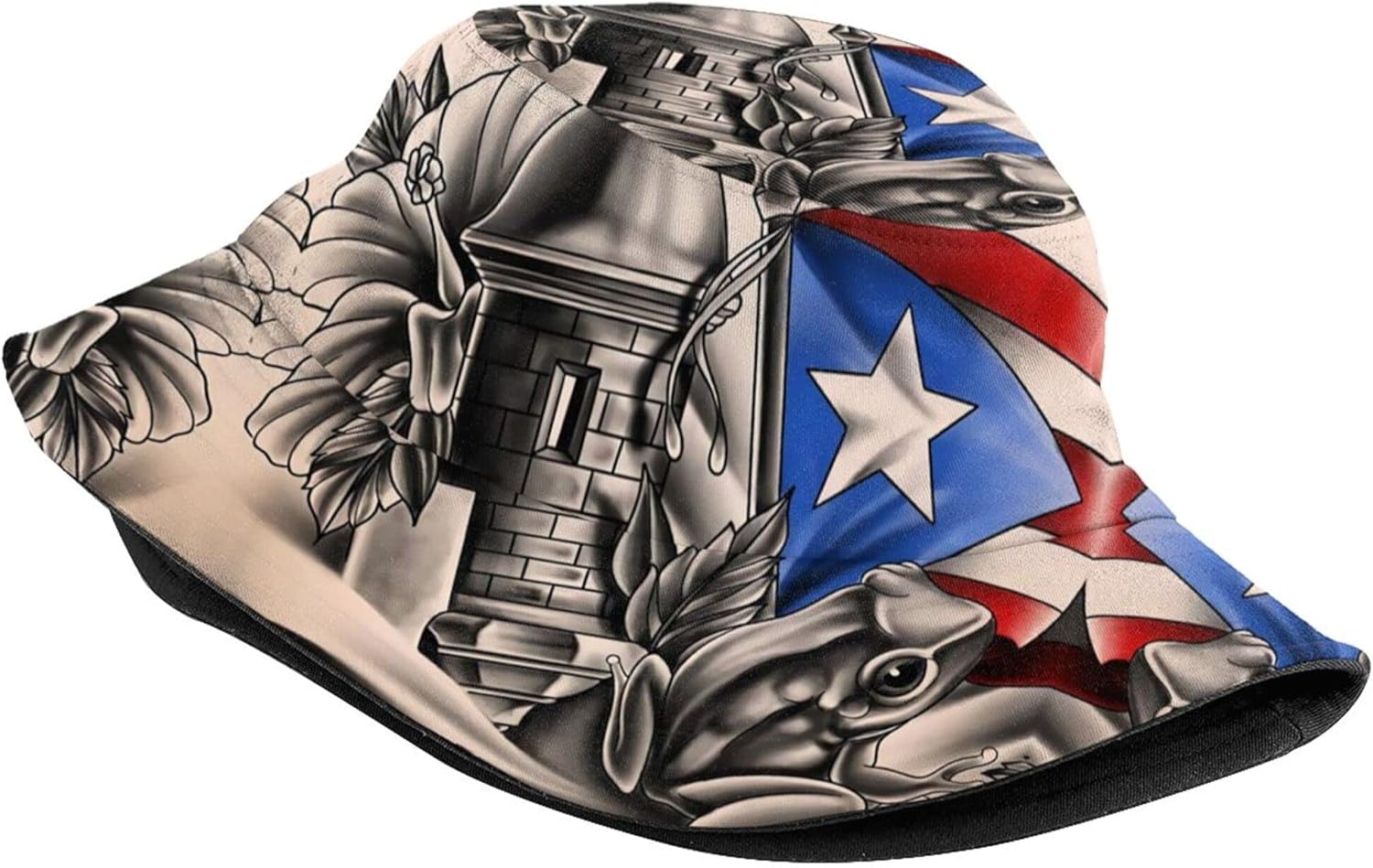 Bucket Hat for Women Men, Summer Print Hat Travel Packable Sun Cap Outdoor Hat for Women and Men - Image 2