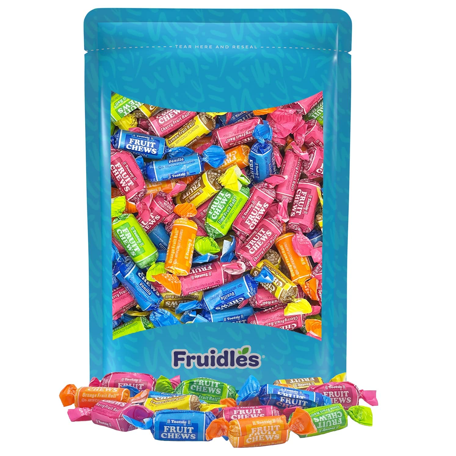 Fruidles Tootsies Original 6 Flavor Variety Pack Twist Midgees Roll, Peanut-Free, Gluten-Free, Kosher Certified, Individually Wrapped (5 Pounds (Bulk))