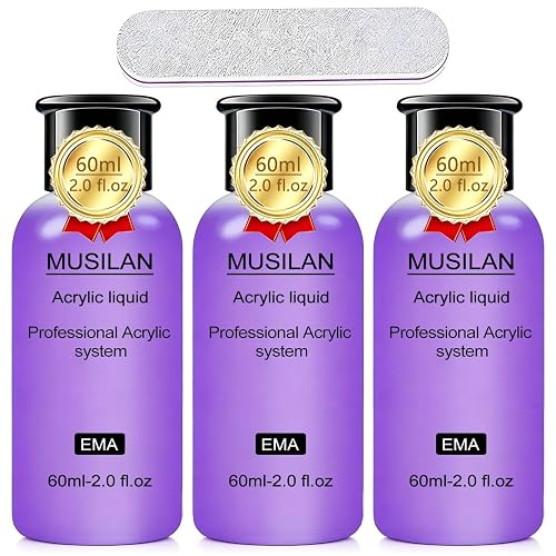 MUSILAN Monomer Acrylic Nail Liquid, 6 oz