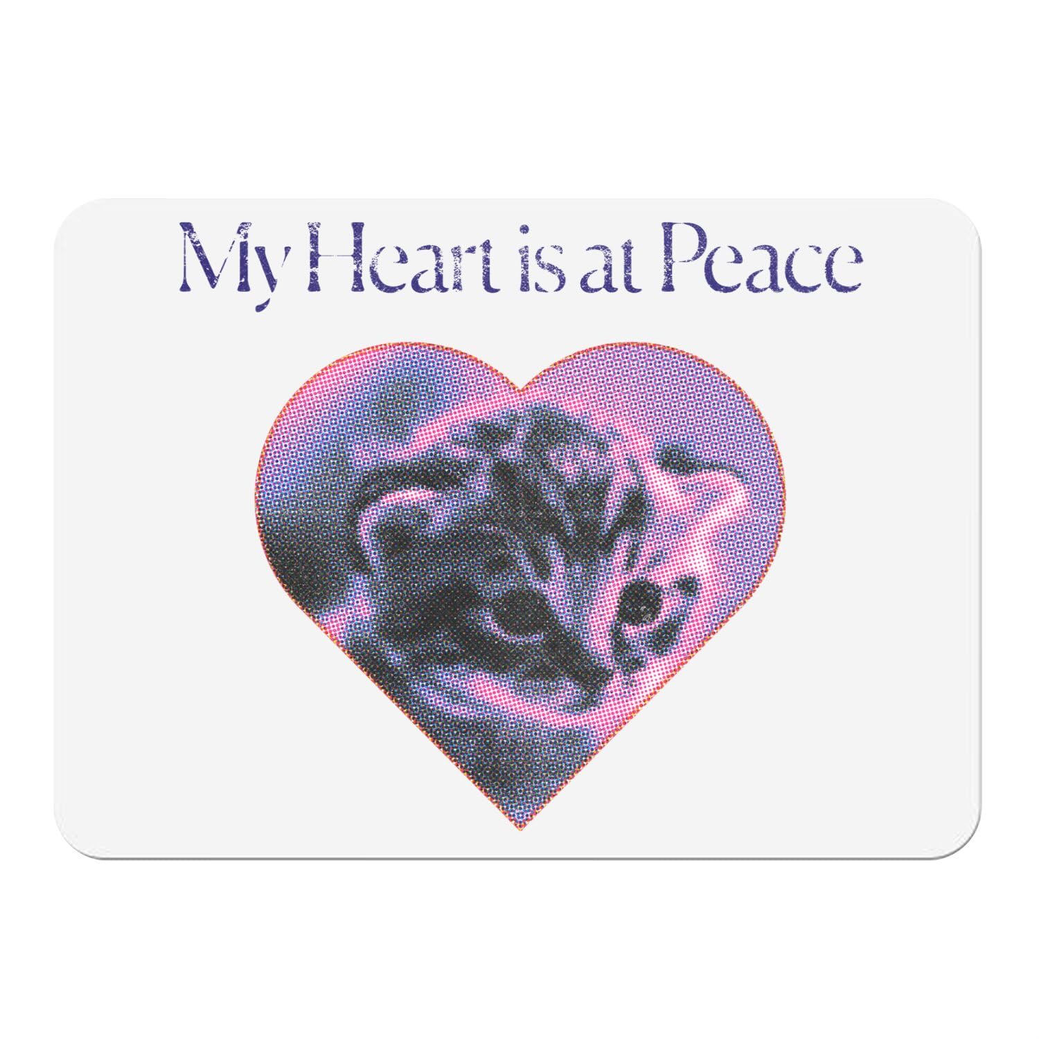 Sets de table souples en liège blanc 4 pièces 40x29 cm illustration vintage chaton My Heart at Peace