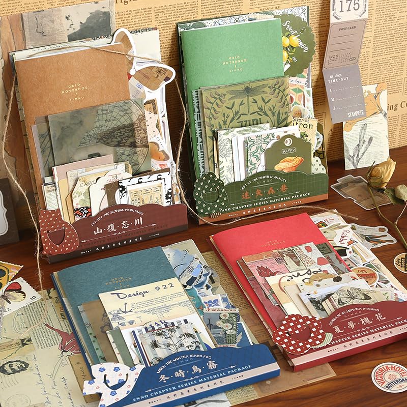 Image of WEMOL DIY 86 Pcs Vintage Aesthetic Scrapbooking Supplies Stickers