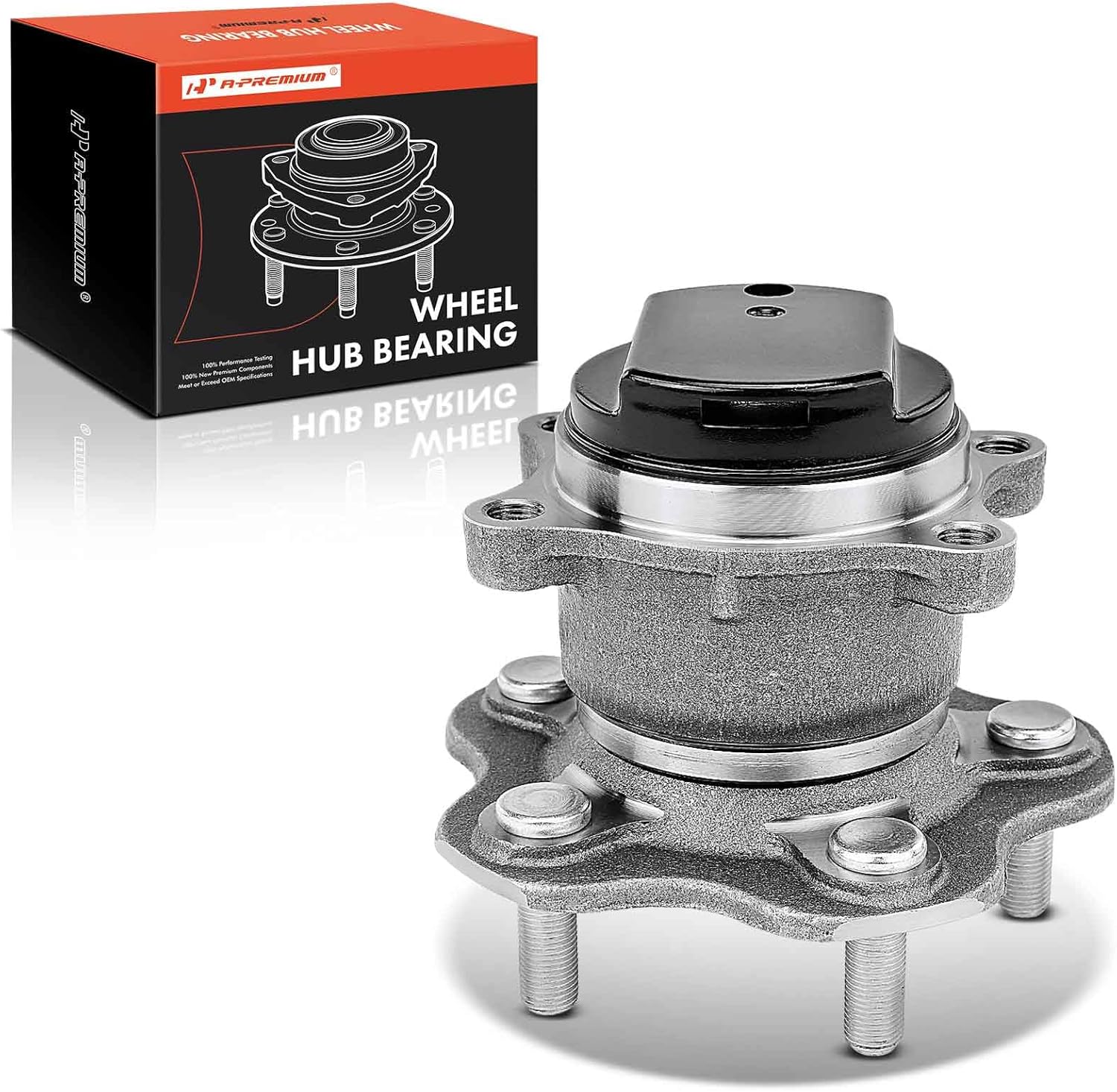 A-Premium Rear Wheel Bearing and Hub Assembly with 5-Lug Compatible with Nissan Rogue 2008-2013, Rogue Select 2014-2015, FWD Only
